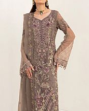 Ramsha Grey Chiffon Suit- Pakistani Designer Chiffon Suit