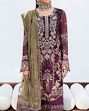 Egg Plant Chiffon Suit
