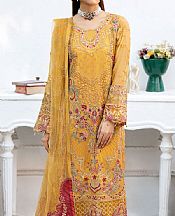 Mustard Chiffon Suit
