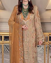Tan Chiffon Suit- Pakistani Designer Chiffon Suit