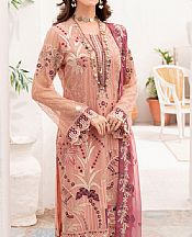 Ramsha Peach Chiffon Suit- Pakistani Chiffon Dress