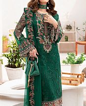 Ramsha Green Chiffon Suit- Pakistani Chiffon Dress