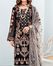 Ramsha Black Chiffon Suit- Pakistani Designer Chiffon Suit
