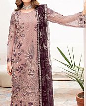 Ramsha Rose Pink Chiffon Suit- Pakistani Designer Chiffon Suit
