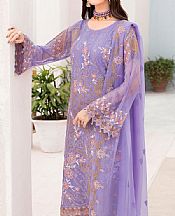 Ramsha Lavender Chiffon Suit- Pakistani Designer Chiffon Suit