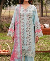 Ramsha Baby Blue Lawn Suit- Pakistani Lawn Dress