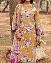 Ramsha Mustard Lawn Suit- Pakistani Lawn Dress