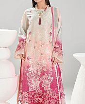 Ivory/Pink Lawn Suit
