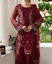 Ramsha Wine Chiffon Suit- Pakistani Chiffon Dress