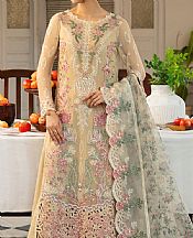 Ramsha Sand Gold Chiffon Suit- Pakistani Chiffon Dress