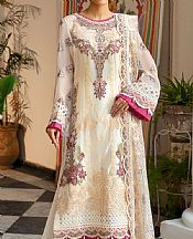 Ramsha Off-white Chiffon Suit- Pakistani Chiffon Dress