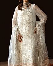 Ramsha White Chiffon Suit- Pakistani Designer Chiffon Suit