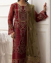 Ramsha Scarelt Organza Suit- Pakistani Chiffon Dress