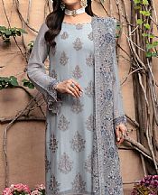 Ramsha Regent Grey Chiffon Suit- Pakistani Chiffon Dress