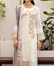 Ramsha Off White Chiffon Suit- Pakistani Designer Chiffon Suit