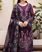 Ramsha Egg Plant Chiffon Suit- Pakistani Chiffon Dress