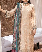 Ramsha Desert Sand Chiffon Suit- Pakistani Designer Chiffon Suit