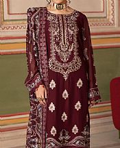 Ramsha Maroon Chiffon Suit- Pakistani Designer Chiffon Suit