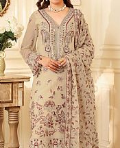 Ramsha Beige Chiffon Suit- Pakistani Designer Chiffon Suit