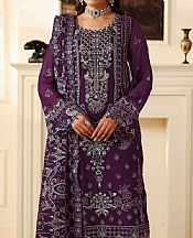 Ramsha Eggplant Chiffon Suit- Pakistani Chiffon Dress