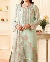 Ramsha Light Green Chiffon Suit- Pakistani Designer Chiffon Suit