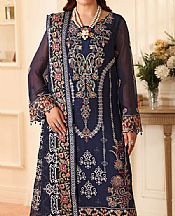 Ramsha Navy Blue Chiffon Suit- Pakistani Chiffon Dress