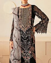 Ramsha Black Chiffon Suit- Pakistani Designer Chiffon Suit