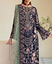 Ramsha Navy Blue Chiffon Suit- Pakistani Chiffon Dress