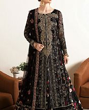 Ramsha Black Organza Suit- Pakistani Chiffon Dress