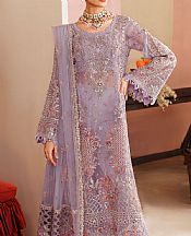 Ramsha Lavender Organza Suit- Pakistani Chiffon Dress