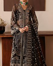 Ramsha Black Organza Suit- Pakistani Designer Chiffon Suit