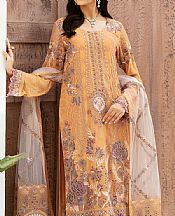 Ramsha Harvest Gold Chiffon Suit- Pakistani Chiffon Dress