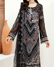 Ramsha Black Chiffon Suit- Pakistani Designer Chiffon Suit