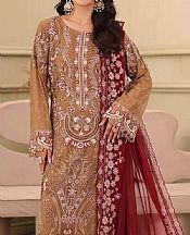Ramsha Fawn Chiffon Suit- Pakistani Chiffon Dress