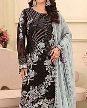 Ramsha Black Chiffon Suit- Pakistani Chiffon Dress