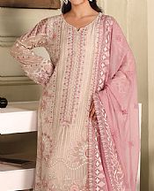 Ramsha Beige Chiffon Suit- Pakistani Designer Chiffon Suit