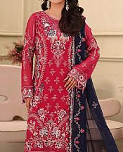 Ramsha Red Chiffon Suit- Pakistani Chiffon Dress