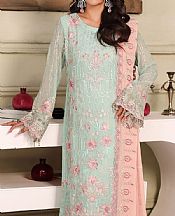 Ramsha Mint Green Chiffon Suit- Pakistani Designer Chiffon Suit