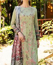 Ramsha Pistachio Green Lawn Suit- Pakistani Designer Lawn Suits