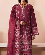 Ramsha Wine Berry Lawn Suit- Pakistani Lawn Dress