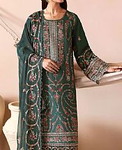 Ramsha Green Lawn Suit- Pakistani Designer Lawn Suits