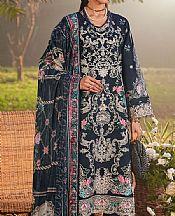 Ramsha Navy Blue Lawn Suit- Pakistani Lawn Dress