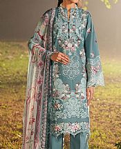 Ramsha Turquoise Lawn Suit- Pakistani Designer Lawn Suits