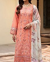 Peach Lawn Suit