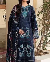 Navy Blue Lawn Suit
