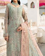 Ramsha Pistachio Green Net Suit- Pakistani Chiffon Dress