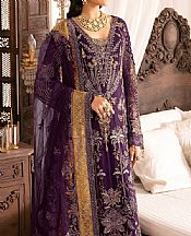 Ramsha Plum Net Suit- Pakistani Chiffon Dress