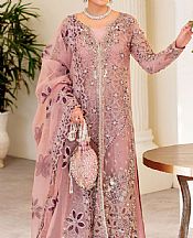 Ramsha Rose Pink Organza Suit- Pakistani Designer Chiffon Suit