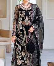 Ramsha Black Net Suit- Pakistani Designer Chiffon Suit