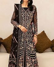 Ramsha Black Organza Suit- Pakistani Designer Chiffon Suit